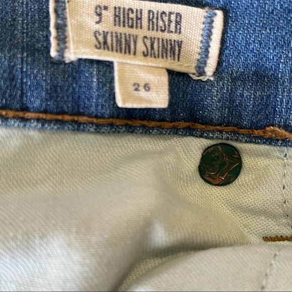 Madewell 9” High Riser Skinny Skinny Distressed Jeans Sz 26 - Picture 7 of 7